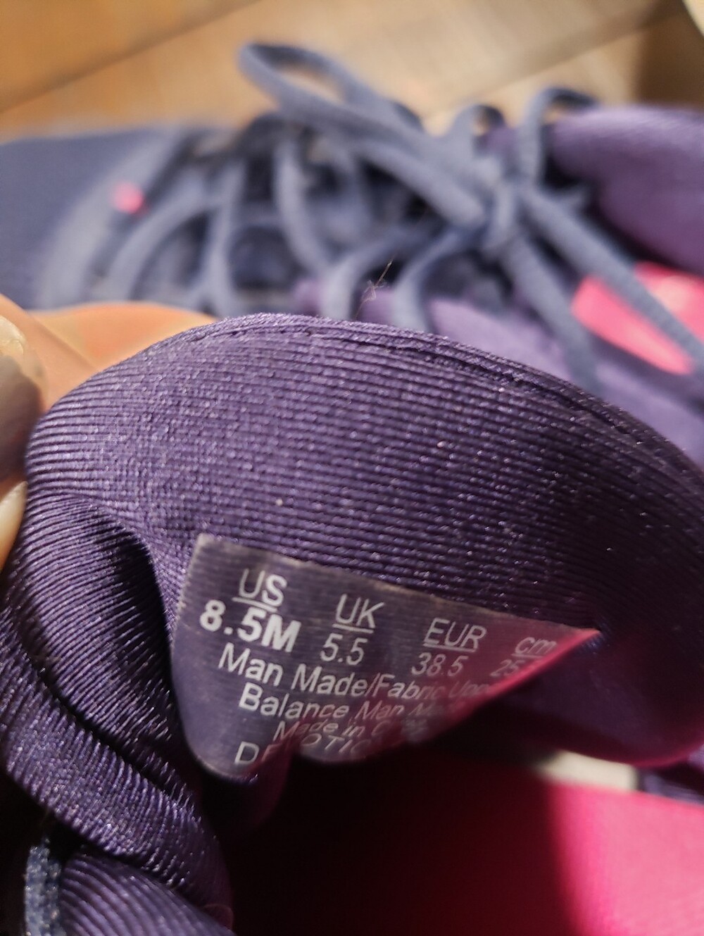 Ryka Devotion Navy and Pink Women's Athletic Walking Sneakers - Picture 5 of 5